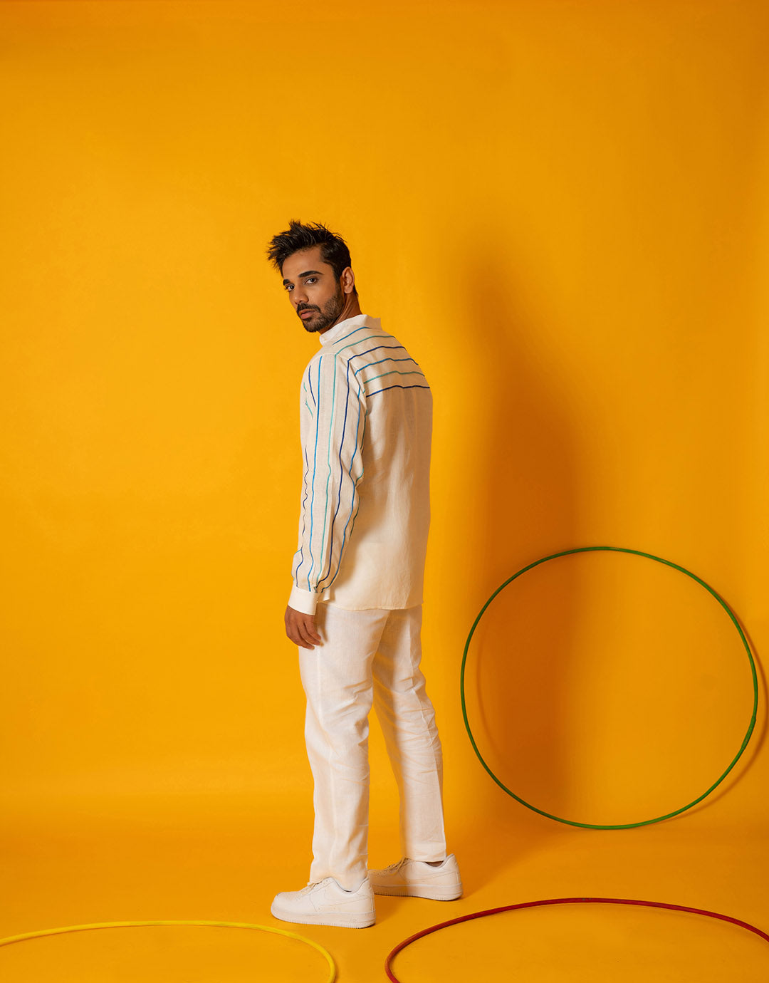 White Cerulean Men Shirt