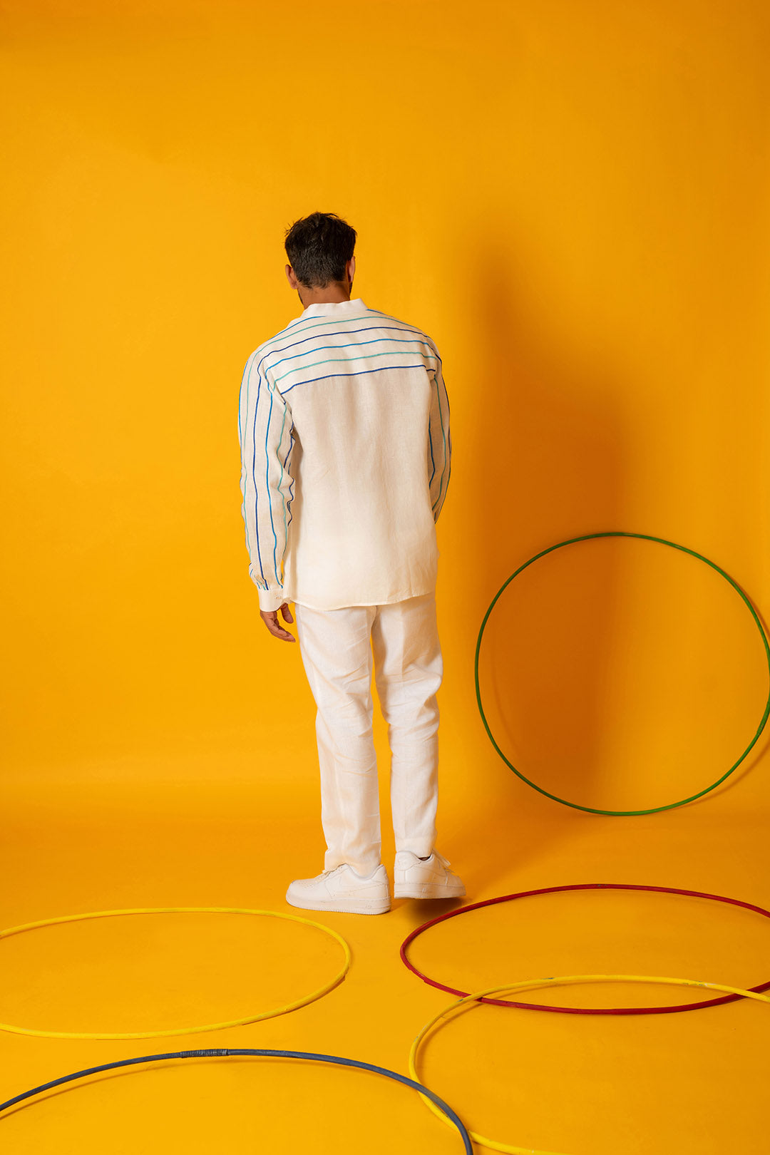 White Cerulean Men Shirt