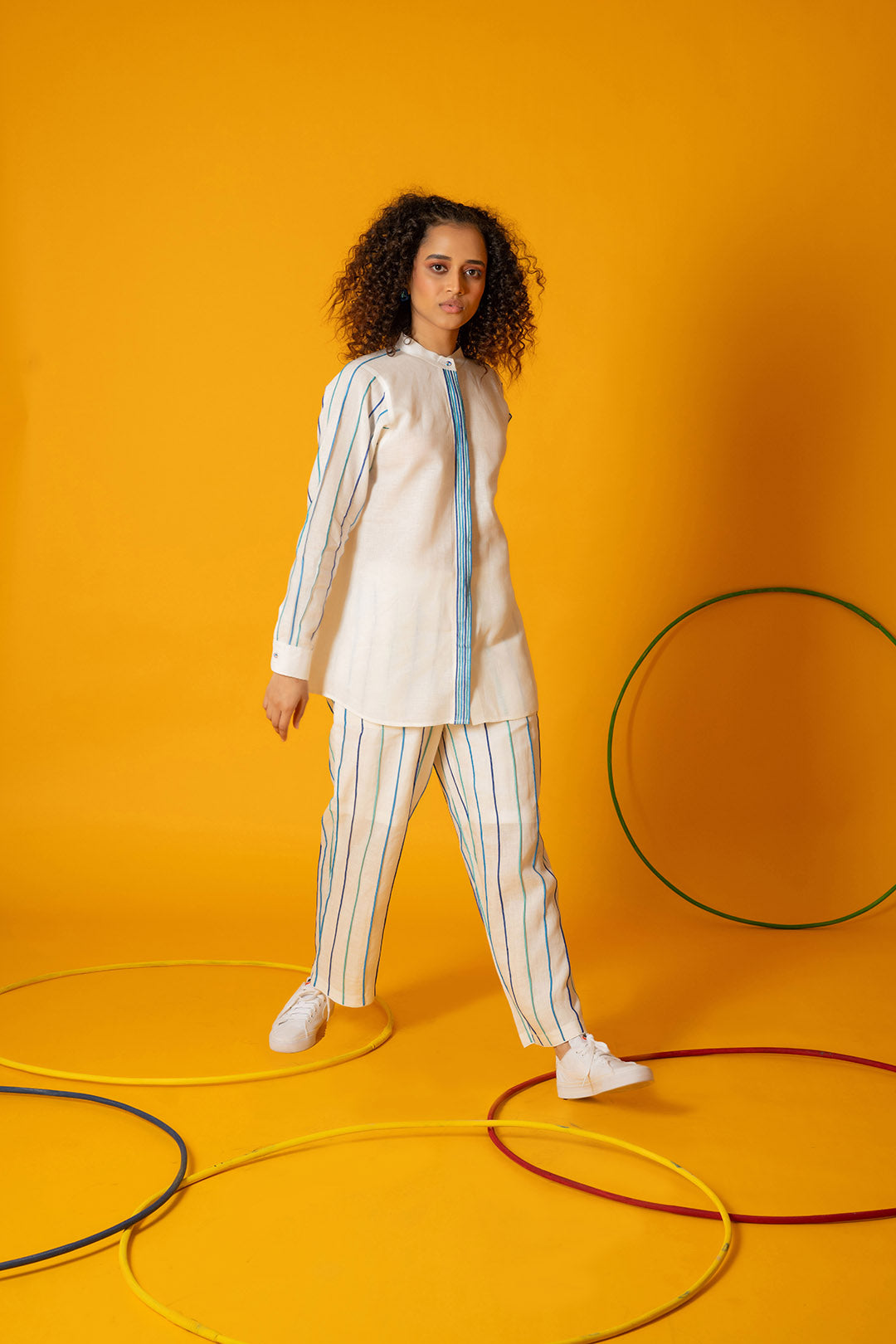 White Cerulean Women Pants