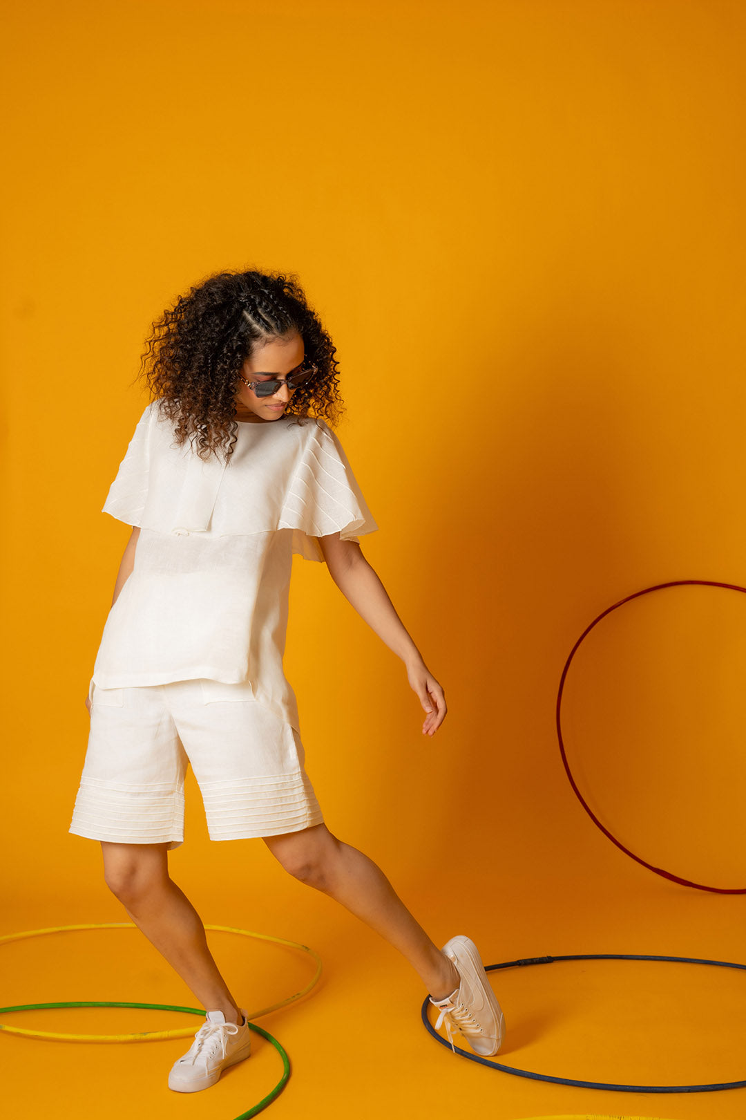 White Aura Shorts
