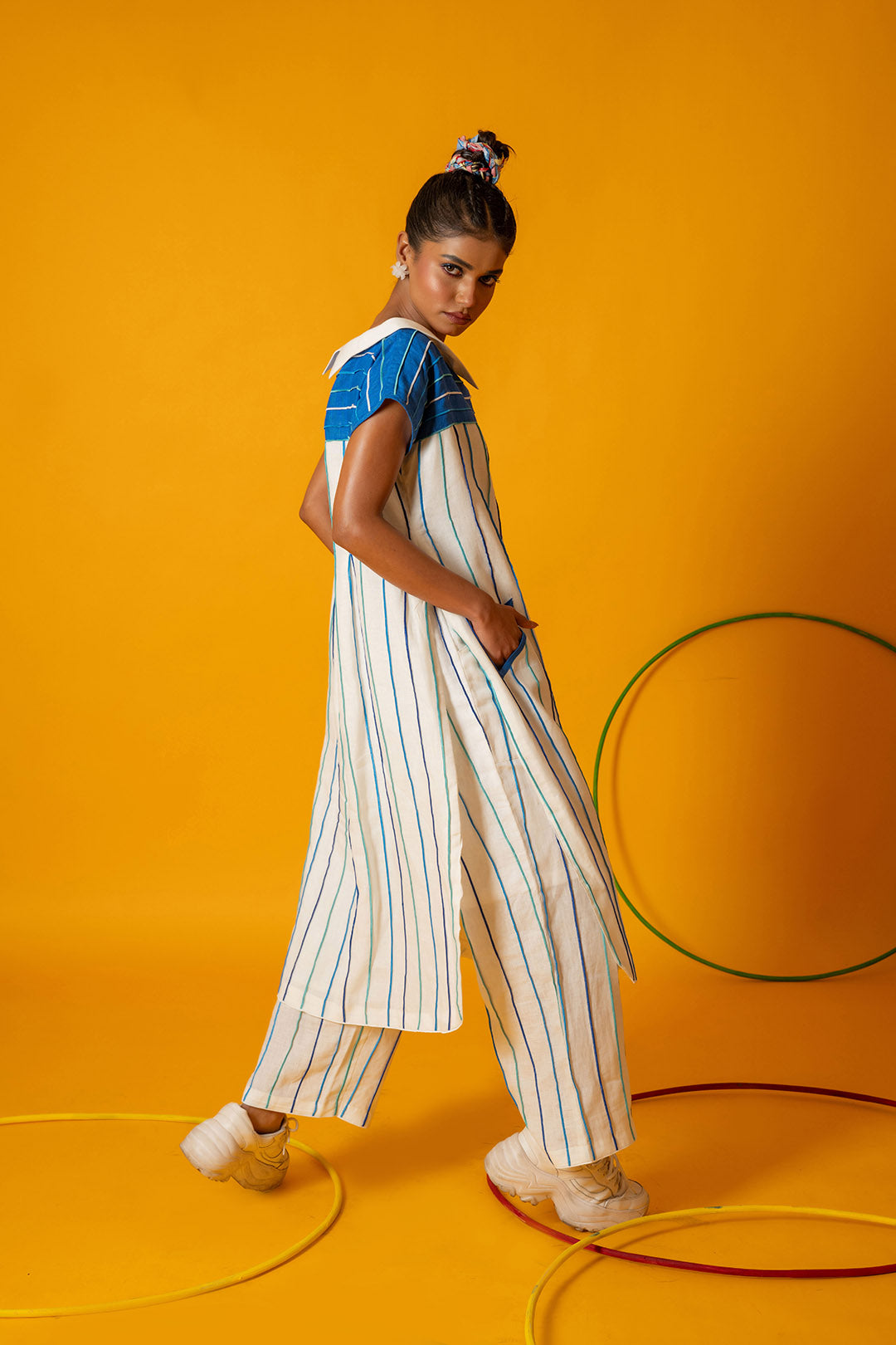 White Cerulean Women Pants