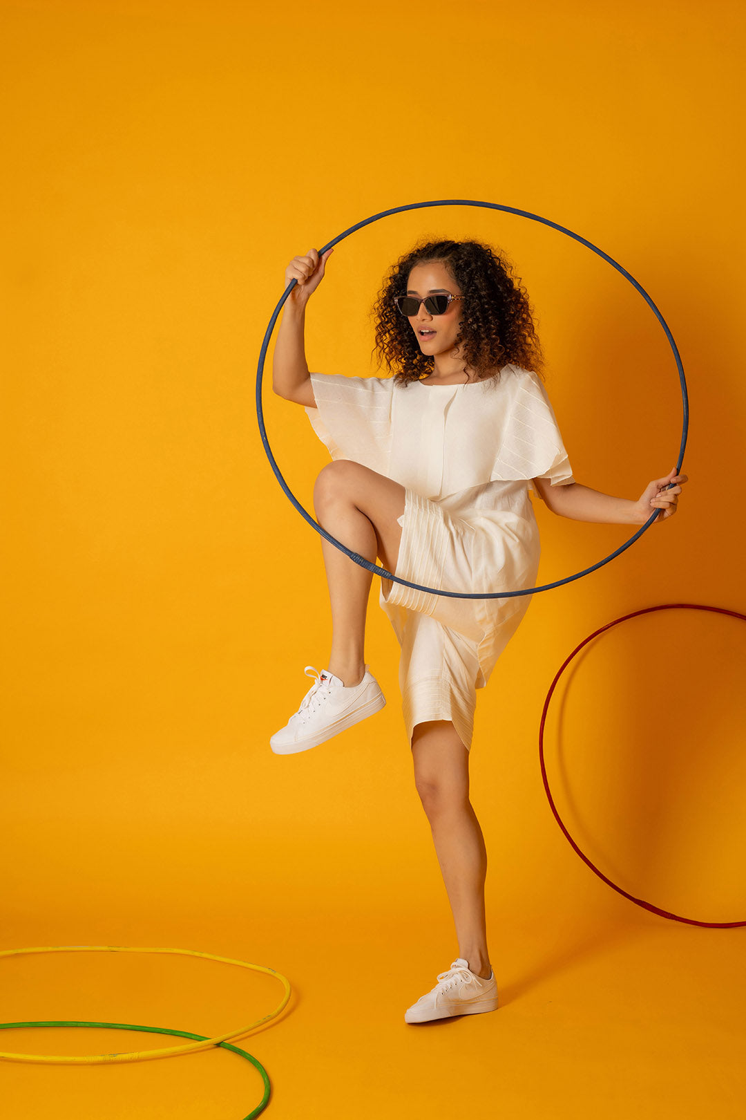 White Moon-Flair Top