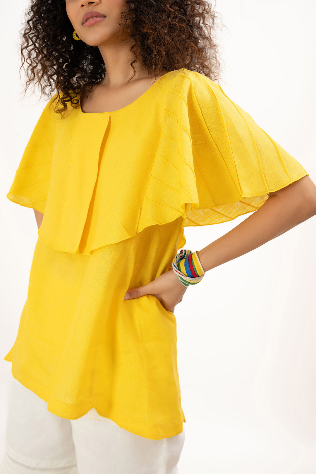 Yellow Sun-Flair Top
