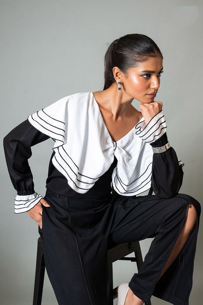 Black & White Eclipse Top