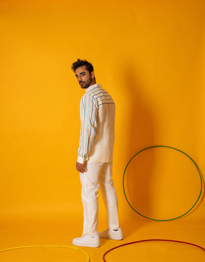White Cerulean Men Shirt