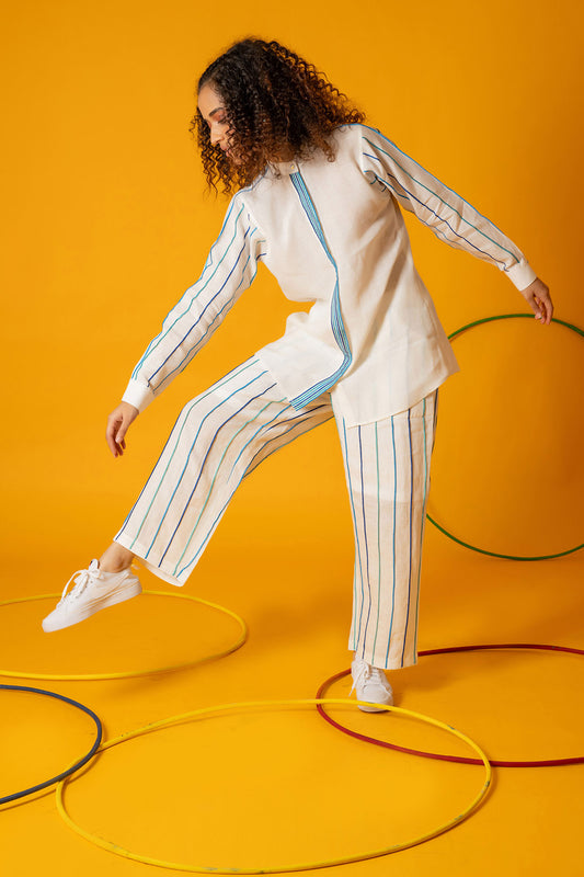 White Cerulean Women Pants