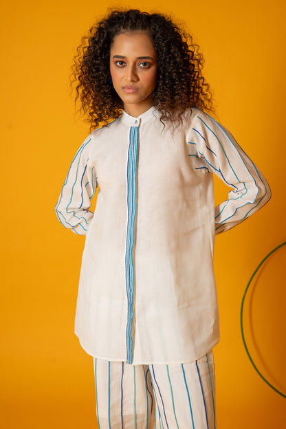 White Cerulean Women Shirt