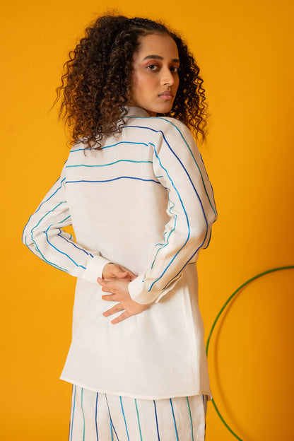 White Cerulean Women Shirt