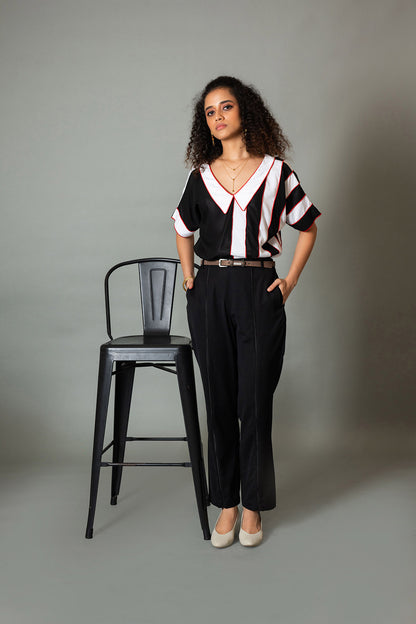 White & Black Mulatto Top