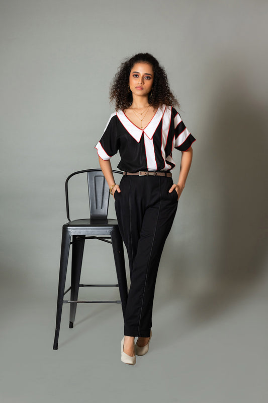 White & Black Mulatto Top