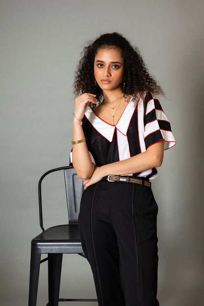 White & Black Mulatto Top