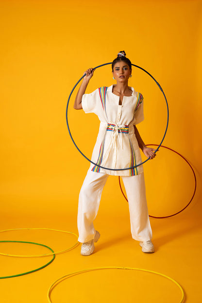 White Vertex Pants