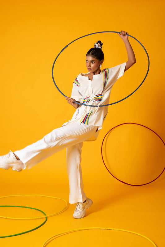 White Vertex Pants