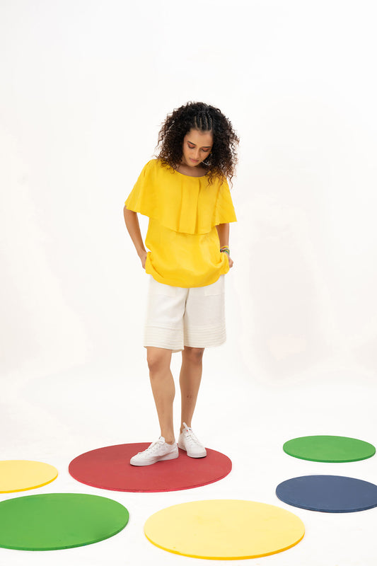 Yellow Sun-Flair Top