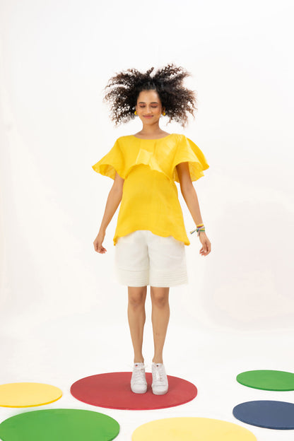 Yellow Sun-Flair Top