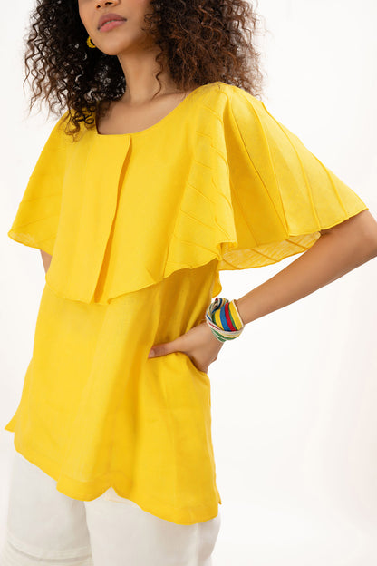 Yellow Sun-Flair Top
